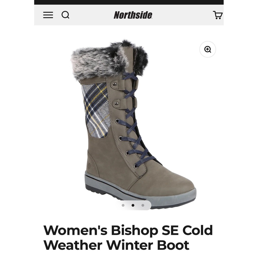 Northside Womens Bishop SE Cold Weather Winter Boots Stone‎ Blue Sz 8 New in Box